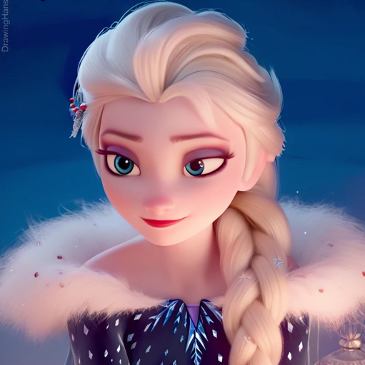 迪士尼的小花生和艾莎