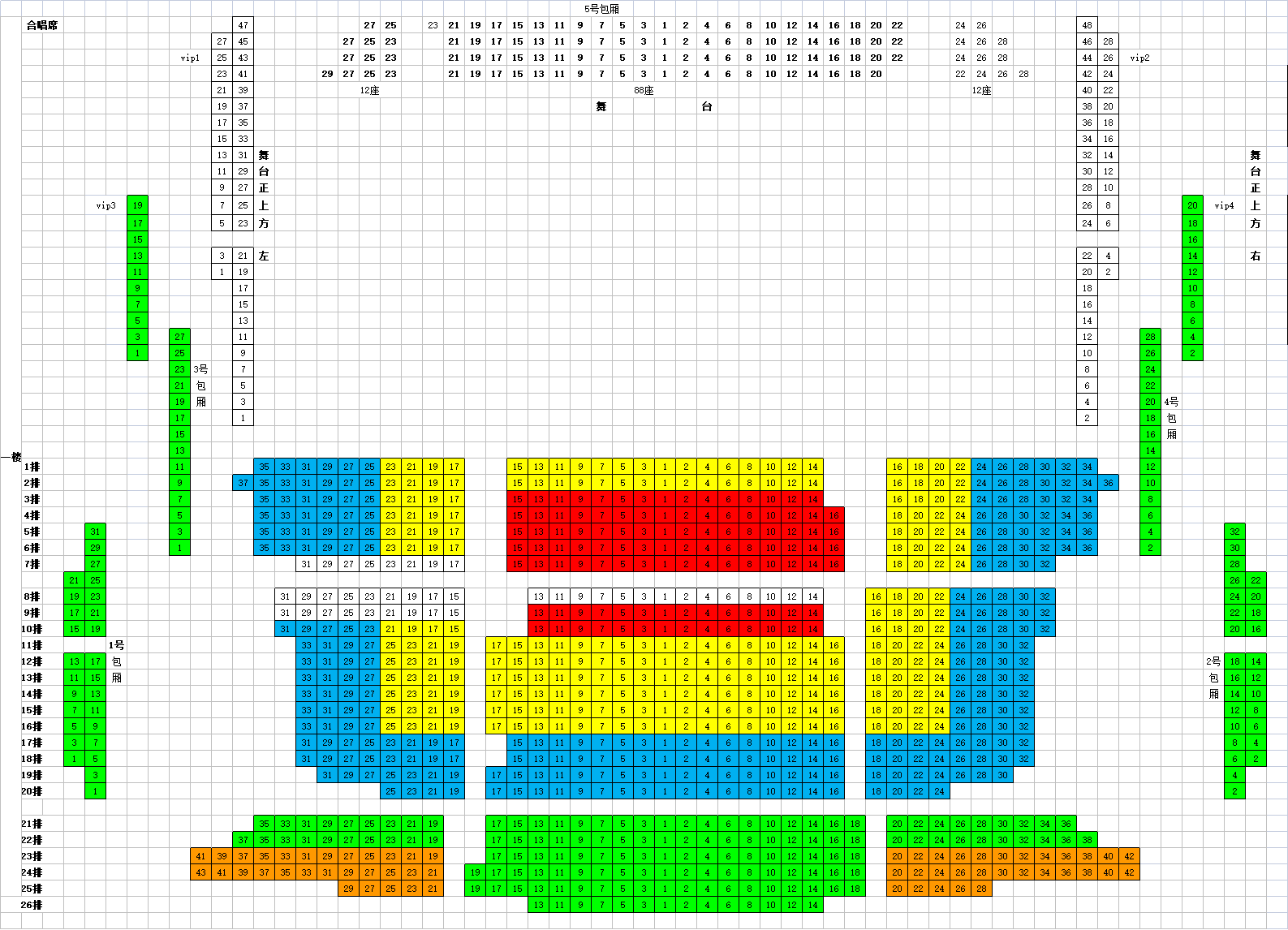 琴台大剧院座位图片