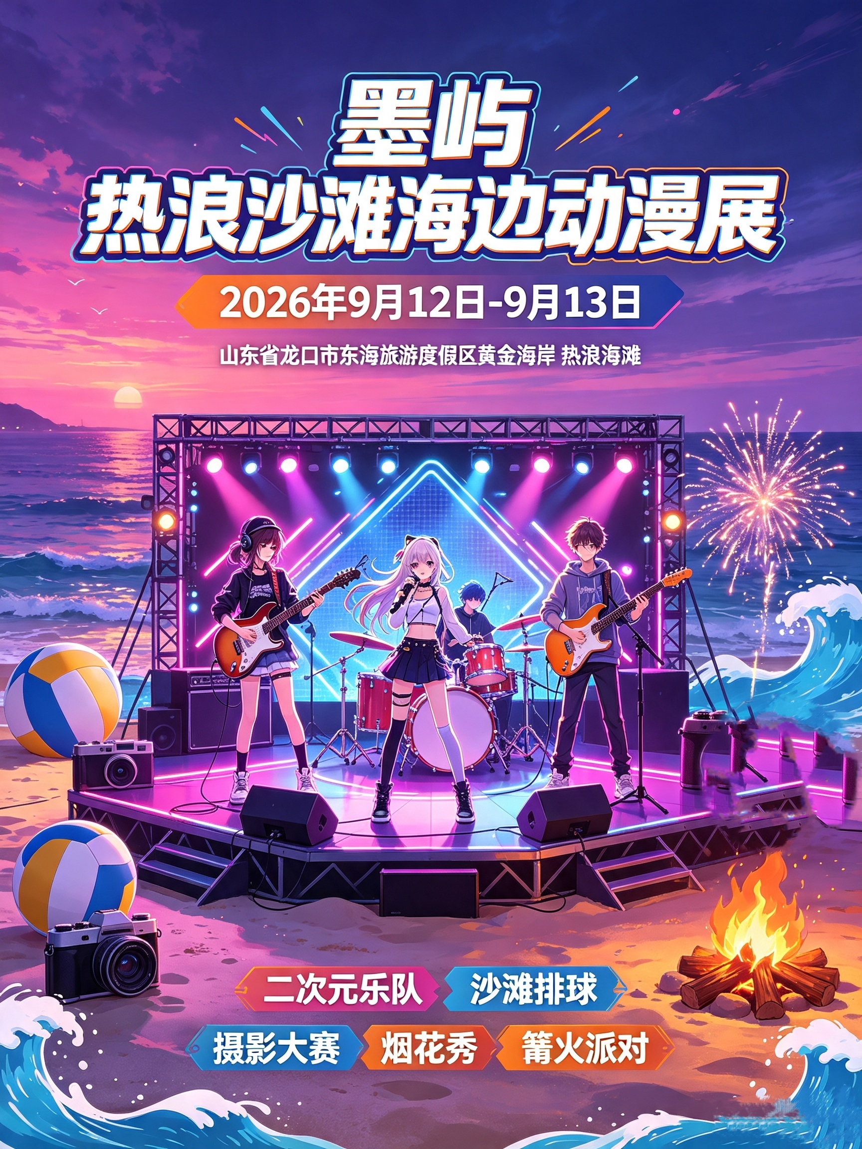 烟台·墨屿热浪沙滩海边动漫展